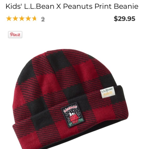 Kids' L.L.Bean X Peanuts Print Beanie - Picture 5 of 5